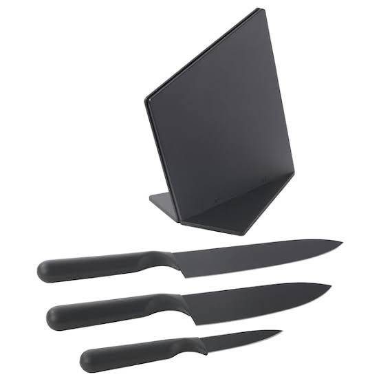 Ikea JÄMFÖRA Messerblock 3 Messer schwarz 103.468.31