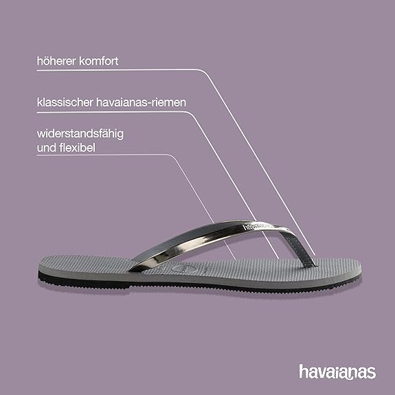 Havaianas Cinza Aco Zehentrenner Badelatschen Badeschlappen Grau Gr.41 / 42 Neu Havaianas Cinza Aco Zehentrenner Badelatschen Badeschlappen Grau Gr.41 / 42 Neu